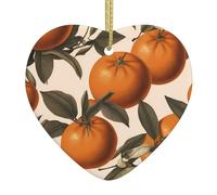 I ciondoli in ceramica a forma di cuore con stampa mandarino creano un'atmosfera calda per case, feste e regali.