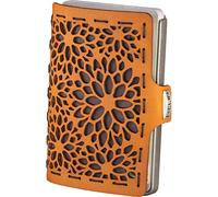 I-CLIP ® Original | Portafoglio Uomo Donna in Pelle | Mini Porta Carte di Credito | Portatessere Tascabile Piccolo Slim | Idea Regalo Uomo | Wallet Originale da Collezione | Con Portamonete Sandflower