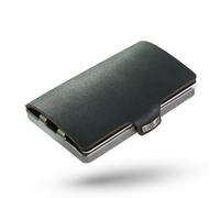 I-CLIP Original Portafoglio Uomo Slim Pelle - Porta Carte di Credito piccolo I Idea Regalo Uomo I Portatessere Tascabile I MADE IN GERMANY | Soft Touch Nero