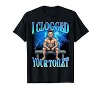 I Clogged Your Toilet Funny Alpha Wolf Meme Stupid Brainrot Maglietta
