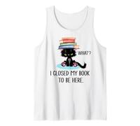 I Closed My Book to Be Here Cat What Black Cat Books Lovers Canotta