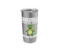 I coccodrilli mi rendono felice Tu non sei così divertente coccodrillo Bicchiere termico in acciaio inox doppia parete