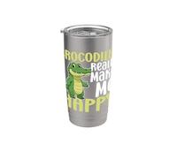 I coccodrilli mi rendono felice Tu non sei così divertente coccodrillo Bicchiere termico in acciaio inox doppia parete