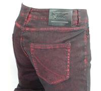 I CODE by IKKS jeans da donna slim fit rosso spray neri taglia alta W 25