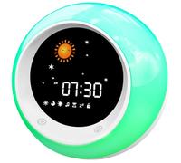 I.CODE Sun & Moon Rise Sveglia per bambini, Addestratore di sonno dei bambini, Macchina del suono del sonno, educazione del sonno per bambini con luce notturna