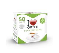 I-COFFEE Cialde Decaffeinato - 50 Cialde Compostabili - Miscela Aromatica e Bilanciata - Compatibili ESE 44 mm - Tostatura Italiana Artigianale (50, Capsule Dolce Gusto)