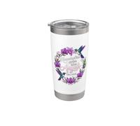 I colibrì compaiono quando gli angeli sono vicini all'orchidea floreale Bicchiere termico in acciaio inox doppia parete