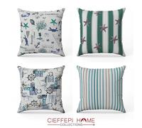"I COLORI DEL MARE" Set 4 Federe per cuscino arredo - CFP Home Collections
