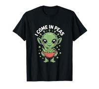 I Come in Peas Divertente Alien Spazio Umorismo Maglietta