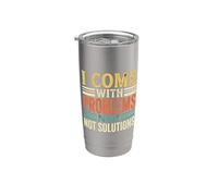 I Come With Problems Not Solutions Scherzi caotici ||- Bicchiere termico in acciaio inox doppia parete