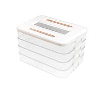I contenitori di carne cotta sono utilizzati in frigorifero e contenitori alimentari a una/due/tre/quattro strati (bianchi) sono utilizzati per l'organizzazione del (White, 27.5X18.5X5cm)
