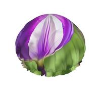 I copricapo da doccia a tulipano viola con un doppio strato mantengono bene i capelli sia che li indossi durante la doccia o il bagno.