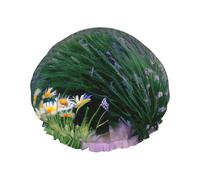 I copricapo da doccia in lavanda e margherite con un doppio strato mantengono bene i capelli sia che li indossi durante la doccia o il bagno.