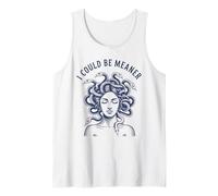 I Could Be Meaner Medusa Spaventoso Donne Sarcastiche Cool Graphic Canotta