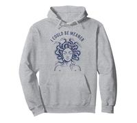 I Could Be Meaner Medusa Spaventoso Donne Sarcastiche Cool Graphic Felpa con Cappuccio