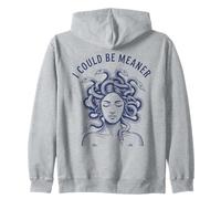 I Could Be Meaner Medusa Spaventoso Donne Sarcastiche Cool Graphic Felpa con Cappuccio