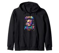 I Could Be Meaner Skull Butterfly Art, Dark Gothic Floral Felpa con Cappuccio