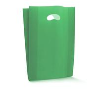I COUNT CALCOLATRICI 3kg circa 170 buste shopping in plastica HD 25X35CM +10cm soffietto manico a fagiolo 60my riutilizzabile per regali, imballaggio (Verde chiaro)