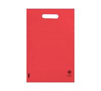 I COUNT CALCOLATRICI 3kg circa 170 buste shopping in plastica HD 25X35CM +10cm soffietto manico a fagiolo 60my riutilizzabile per regali, imballaggio (Rosso)