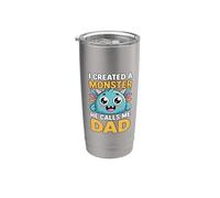I Created A Monster He Calls Me Dad Bicchiere termico in acciaio inox doppia parete