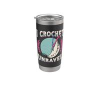 I Crochet So I Don't Unravel Crafting Yarn Sewing Crochet Bicchiere termico in acciaio inox doppia parete