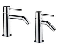 I Crolla Set miscelatori monocomando cromati lavabo e bidet mod. City C/ piletta