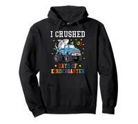 I Crushed 100 Days Kindergarten Shark 100th Day Ragazzi Bambini Felpa con Cappuccio