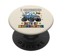 I Crushed 100 Days Kindergarten Shark 100th Day Ragazzi Bambini PopSockets PopGrip Adesivo