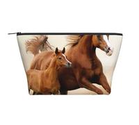 I cuccioli di cavalli due corrono, Borsa da toilette Borsa per trucco Borsa per cosmetici Borsa da toilette da viaggio portatile