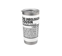 I cugini non biologici cugini sarcastici per uomini donne divertimento Bicchiere termico in acciaio inox doppia parete