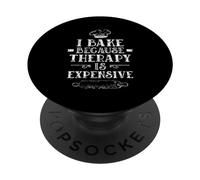 I cuoco perché la terapia è costosa cottura panetteria panetteria PopSockets PopGrip Adesivo