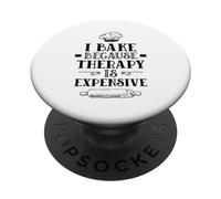 I cuoco perché la terapia è costosa cottura panetteria panetteria PopSockets PopGrip Adesivo