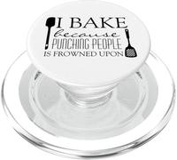 I cuoco perché prendere a pugni le persone è disapprovato dall'umorismo Baker PopSockets PopGrip per MagSafe