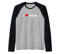 I Cuore Allah Maglia con Maniche Raglan