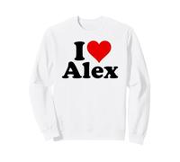 I Cuore Amo Alex Alexandra Alexander Alexis Felpa