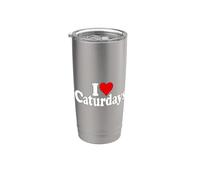 I CUORE AMO CATURDAYS GATTI E SABATO Bicchiere termico in acciaio inox doppia parete