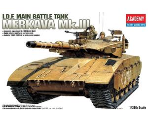 I.D.F. Merkava Mk-III Tank (old No.1347) 1:35 Plastic Model Kit ACADEMY
