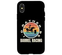 I d Rather Be Barrel Racing Funny Barrel Racer Custodia per iPhone X/XS