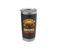 I d Rather Be Driving Tractors Funny Farmer Country Cowboy Bicchiere termico in acciaio inox doppia parete