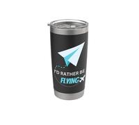 I d Rather Be Flying Funny Airplane Pilot Uomini Donne Bambini Bicchiere termico in acciaio inox doppia parete