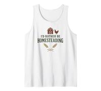 I’d Rather Be Homesteading Fun Farming off Grid Tees And Mug Canotta