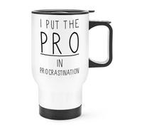 I da Mettere The Pro IN Procrastination Viaggio Tazza con Manico - Funny Lazy
