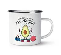 I Davvero Bisogno un Tocco Di Avocardio Rétro Smalto Tazza - Funny Avocado