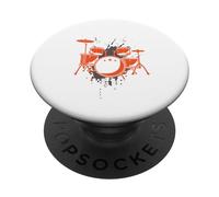 I Destroy Silence - Batteria Musicista Music Band Rock N Roll PopSockets PopGrip Adesivo