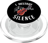 I destroy silence, divertente regalo violoncellista, violoncello divertente PopSockets PopGrip per MagSafe