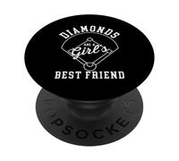I diamanti sono i migliori amici di una ragazza - Softball Fan Softballer PopSockets PopGrip Adesivo