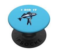 I did it primo pesce catturato premio regali pescatore mare PopSockets PopGrip Adesivo