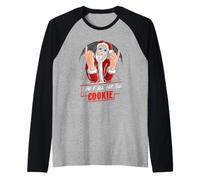 I Did It s for The Cookie Hip Hop Babbo Natale Natale Maglia con Maniche Raglan