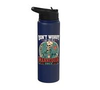 I did This on a Mannequin Once Funny Nursing Skeleton Nurse Stainless Steel Insulated Water Bottle
