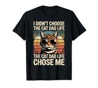 I Didn’t Choose The Cat Dad Life Funny Cat Graphic Maglietta